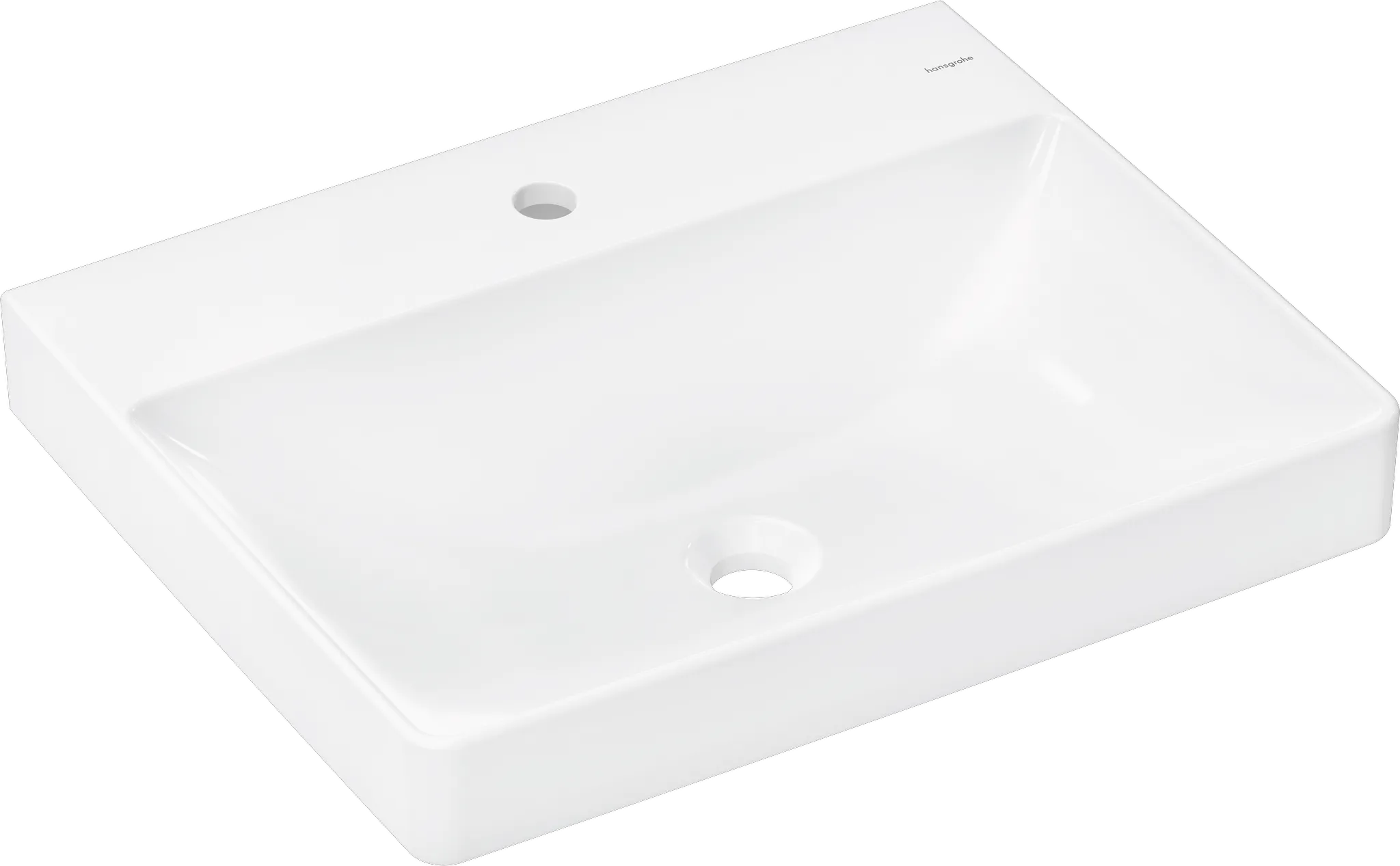 Hansgrohe Waschbecken „Xelu Q“, Hahnlochposition mittig in Weiß Hansgrohe Waschbecken „Xelu Q“, Hahnlochposition mittig in Weiß