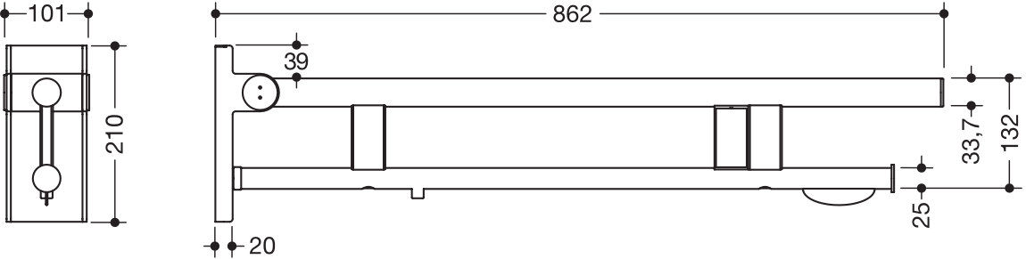 HEWI Stützklappgriff „System 900“