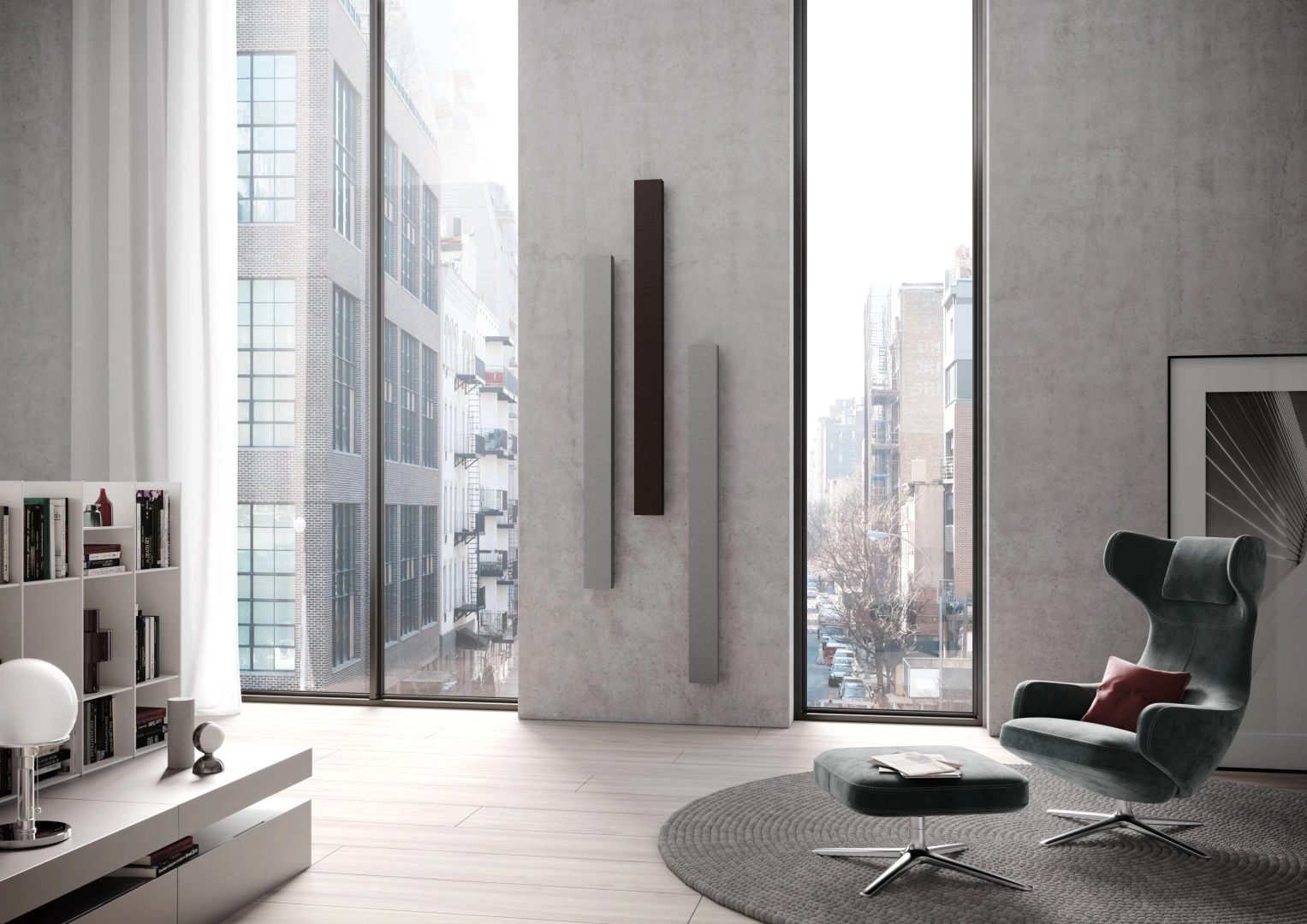 Kermi Design-Heizkörper „Beams®“ 15 × 200 cm in Schwarz Soft (RAL 9005, matt) Kermi Design-Heizkörper „Beams®“ 15 × 200 cm in Schwarz Soft (RAL 9005, matt)