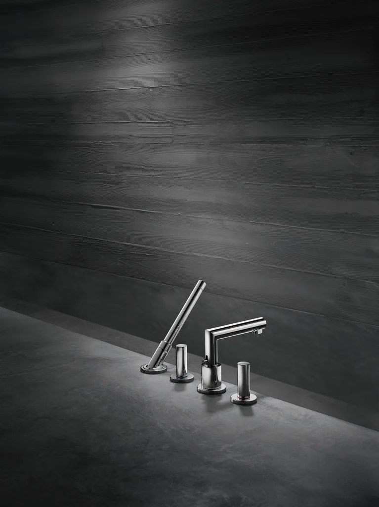 Hansgrohe AXOR Uno 4-Loch Wannenrandarmatur mit Zerogriffen, Chrom, Ausladung 152 mm Hansgrohe AXOR Uno 4-Loch Wannenrandarmatur mit Zerogriffen, Chrom, Ausladung 152 mm