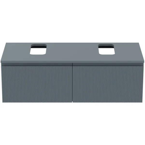 Ideal Standard Waschtischunterschrank Finesse Ausschnitt links/rechts 1202x505x378mm 2 Auszüge Aschblau matt Ideal Standard Waschtischunterschrank Finesse Ausschnitt links/rechts 1202x505x378mm 2 Auszüge Aschblau matt