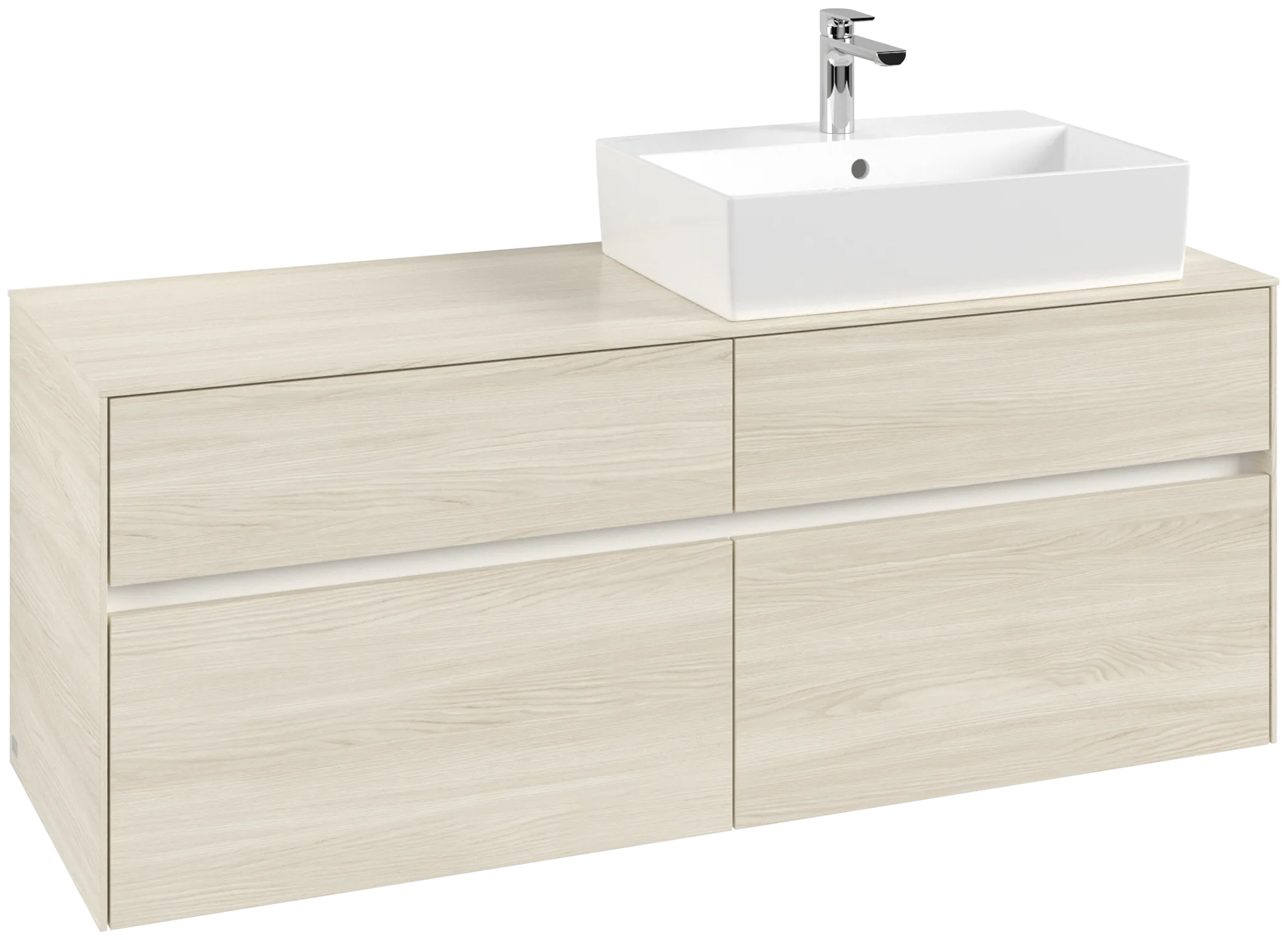Villeroy & Boch Collaro Waschbeckenunterschrank C13300, 1400 x 548 x 500 mm, White Oak
