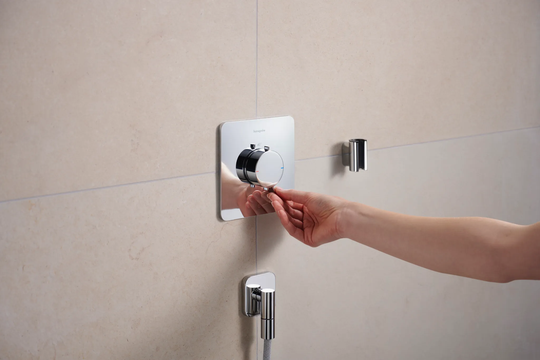 Hansgrohe Unterputz-Armatur „Ecostat Comfort Q“ Ausladung 0 mm in Chrom Hansgrohe Unterputz-Armatur „Ecostat Comfort Q“ Ausladung 0 mm in Chrom