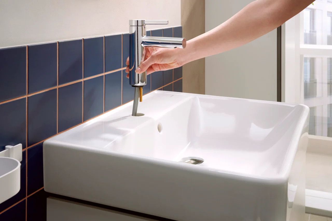 Hansgrohe Zesis S Einhebel-Waschtischmischer 100 CoolStart, Chrom, Ausladung 115 mm, Auslaufhöhe 104 mm