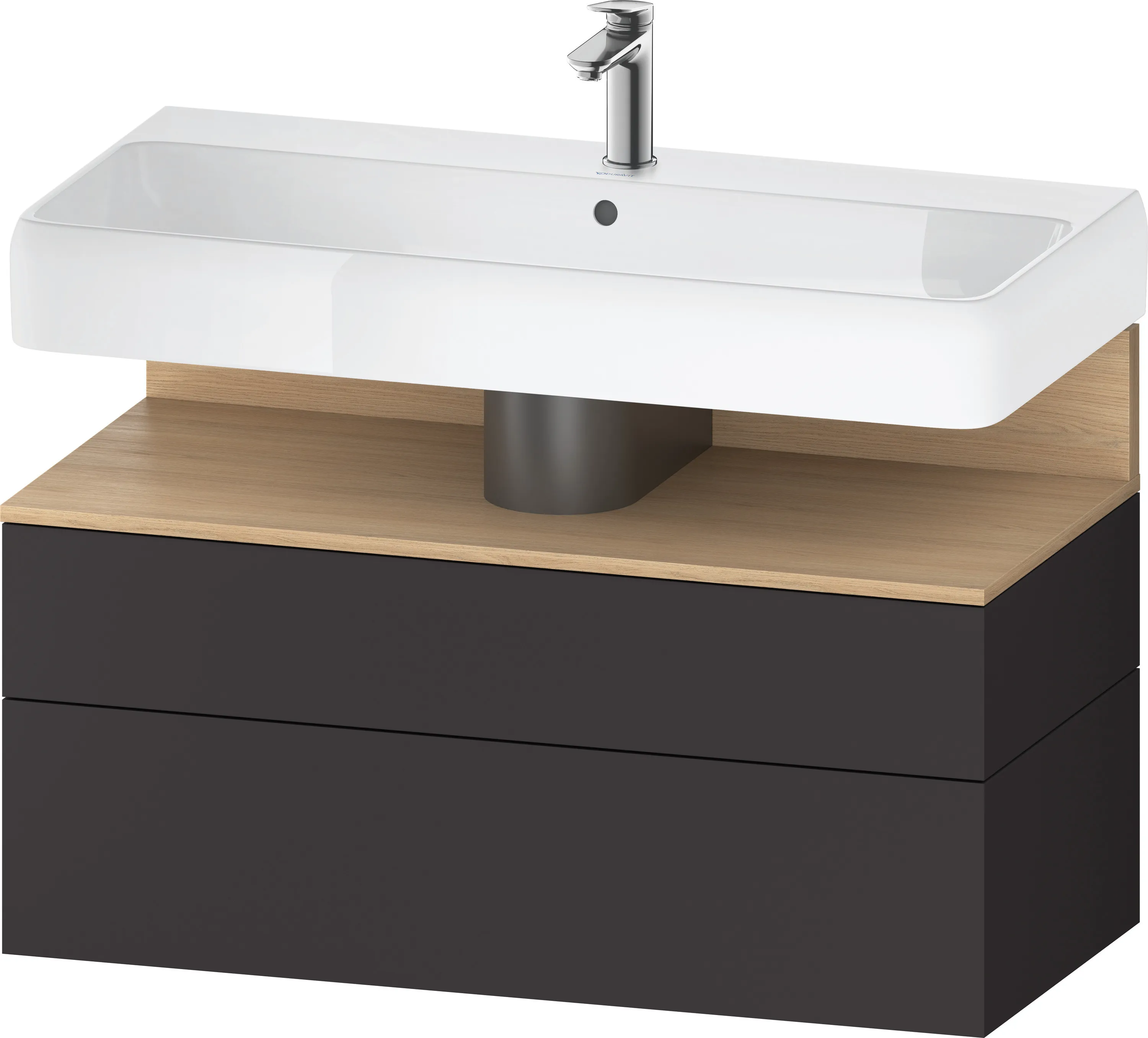 Duravit Waschtischunterschrank wandhängend „Qatego“ 99 × 59 × 47 cm, mit Beleuchtung