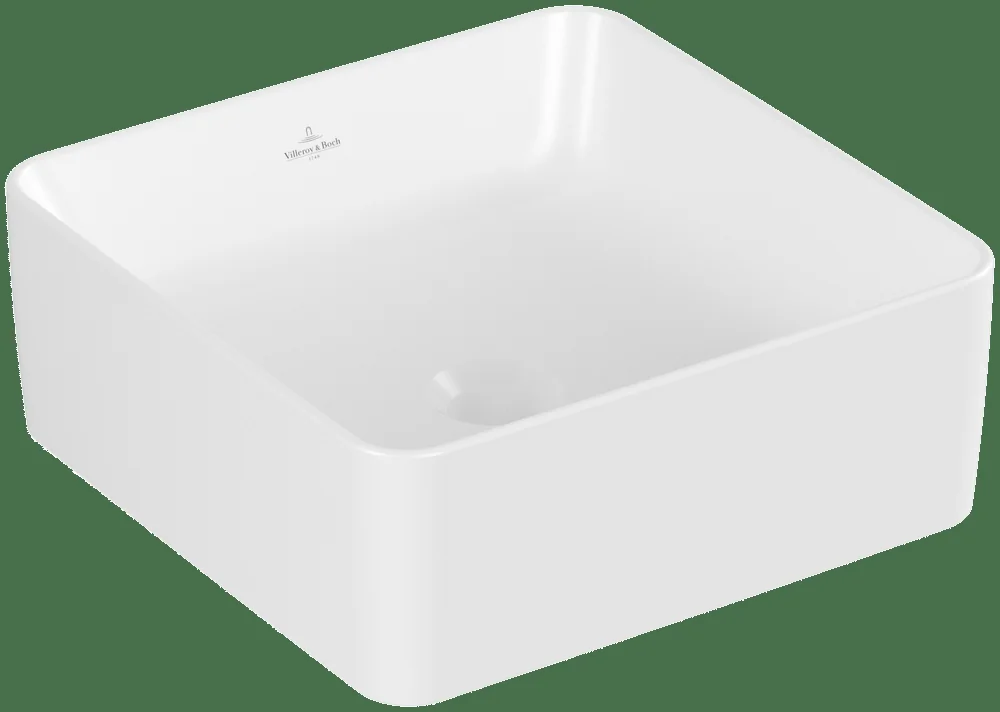 Villeroy & Boch Collaro Aufsatzwaschbecken 380x380mm Quadrat Stone White CeramicPlus Villeroy & Boch Collaro Aufsatzwaschbecken 380x380mm Quadrat Stone White CeramicPlus