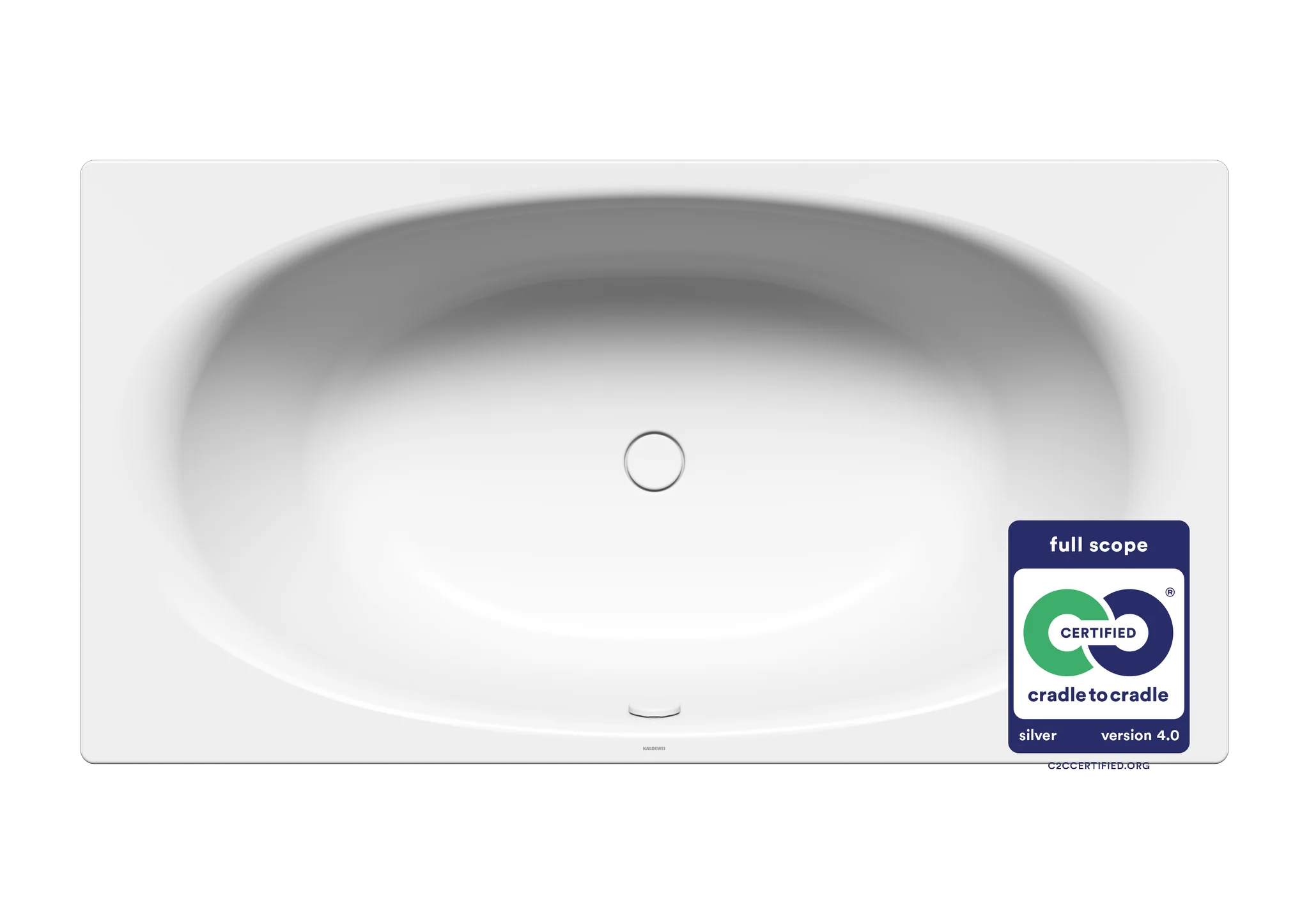 Kaldewei ELLIPSO DUO Badewanne, alpinweiß, 1900 x 1000 mm, 440 mm tief
