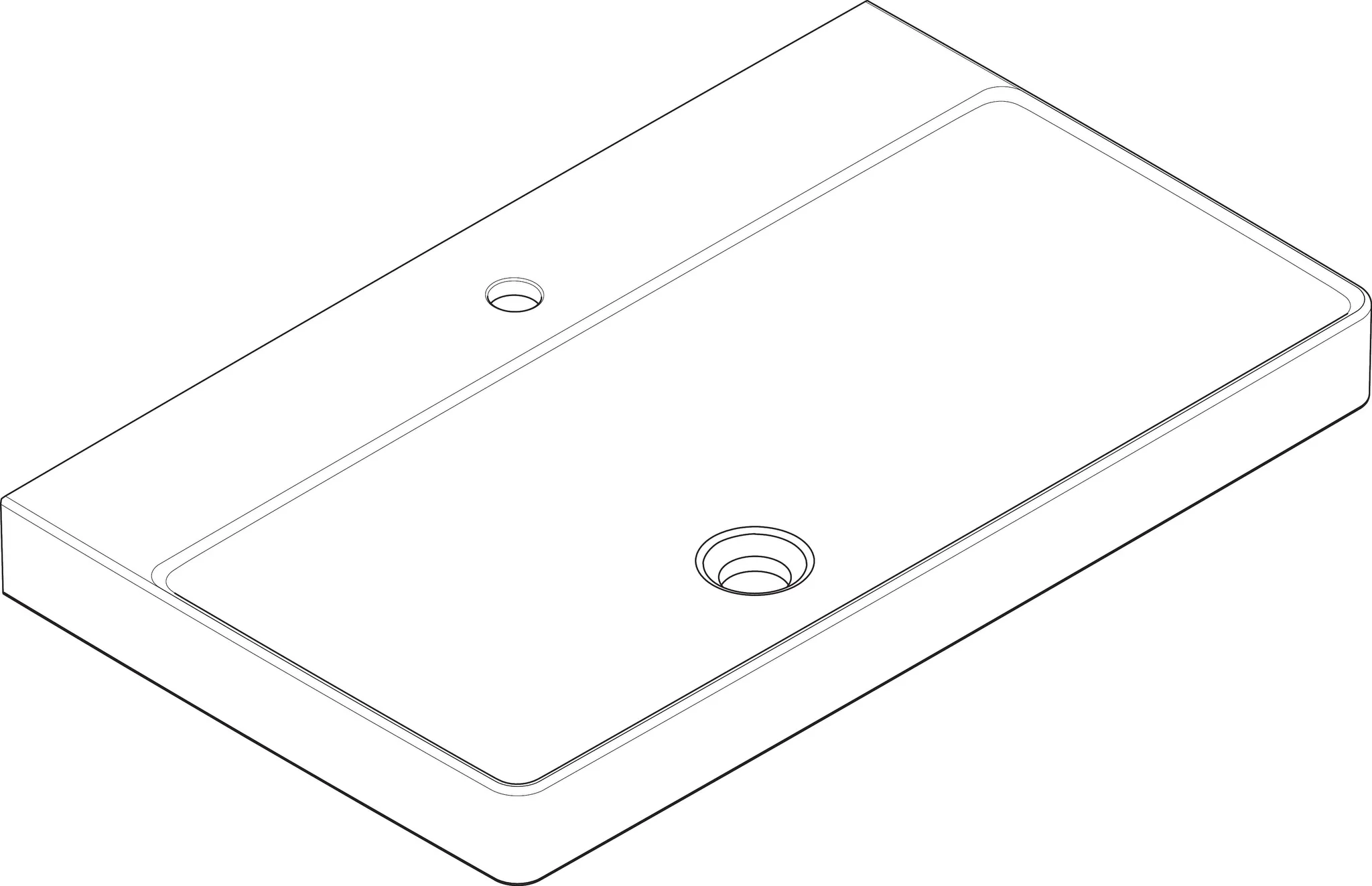 Hansgrohe Waschbecken „Xelu Q“, Hahnlochposition mittig in Weiß Hansgrohe Waschbecken „Xelu Q“, Hahnlochposition mittig in Weiß