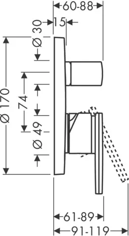 Wannenmischer Unterputz Axor Citterio Fertigset m.Sicherungskombination chrom Wannenmischer Unterputz Axor Citterio Fertigset m.Sicherungskombination chrom