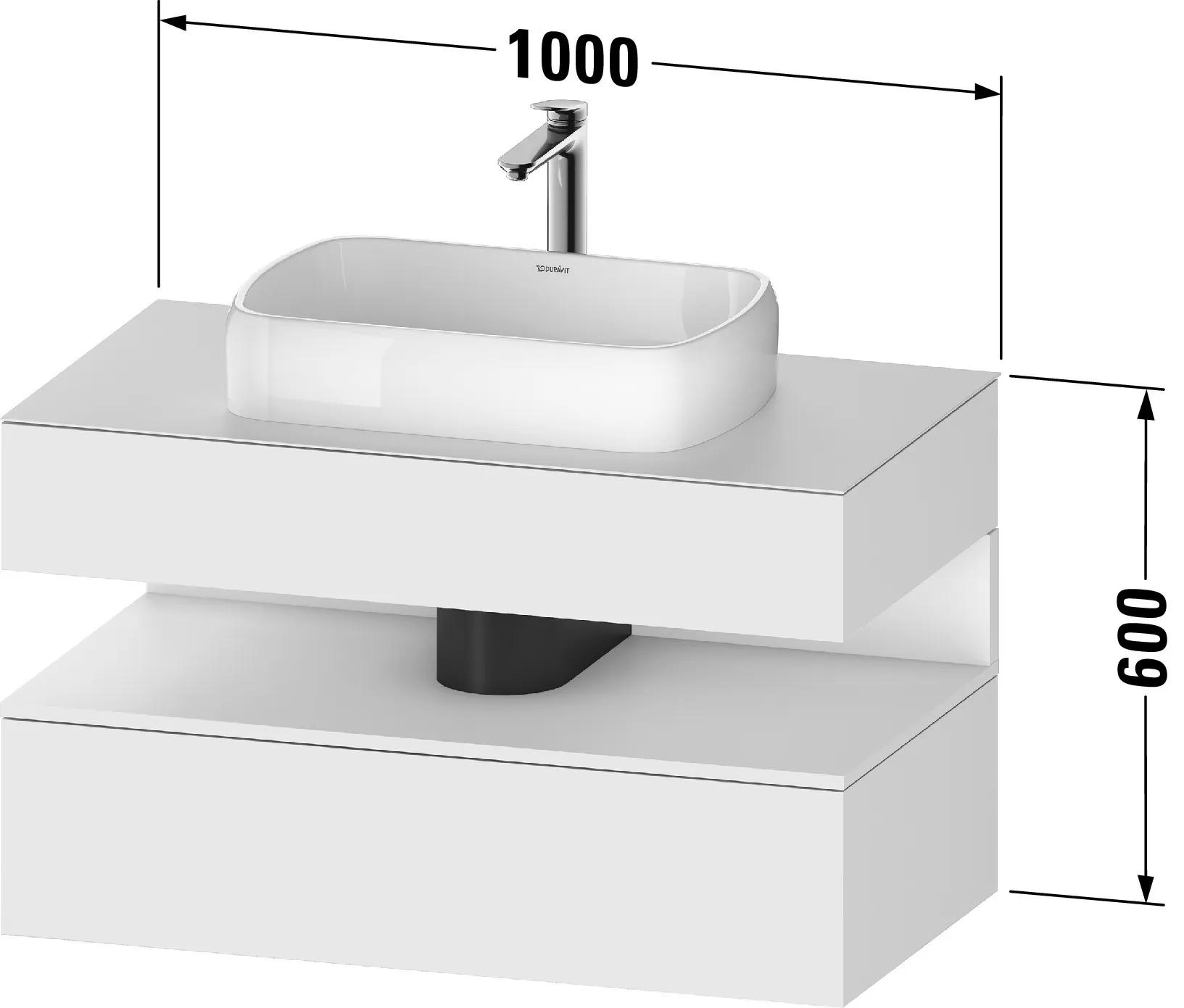 Duravit Waschtischunterschrank wandhängend „Qatego“