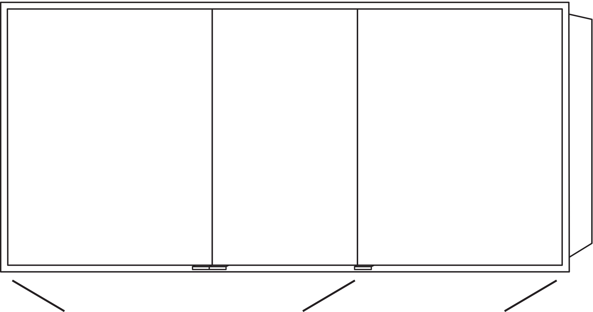 Sanipa Wandeinbau Spiegelschrank „Wim“ 1600 × 750 × 168 mm