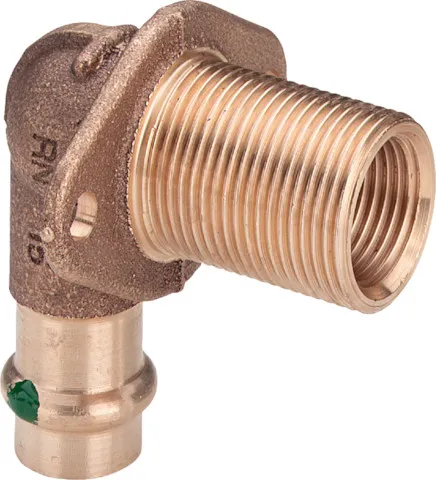 „Sanpress“ 90°-Wanddurchführung mit 1 Muffe 15 mm × 1/2″ × 3/4″ × 35 mm „Sanpress“ 90°-Wanddurchführung mit 1 Muffe 15 mm × 1/2″ × 3/4″ × 35 mm