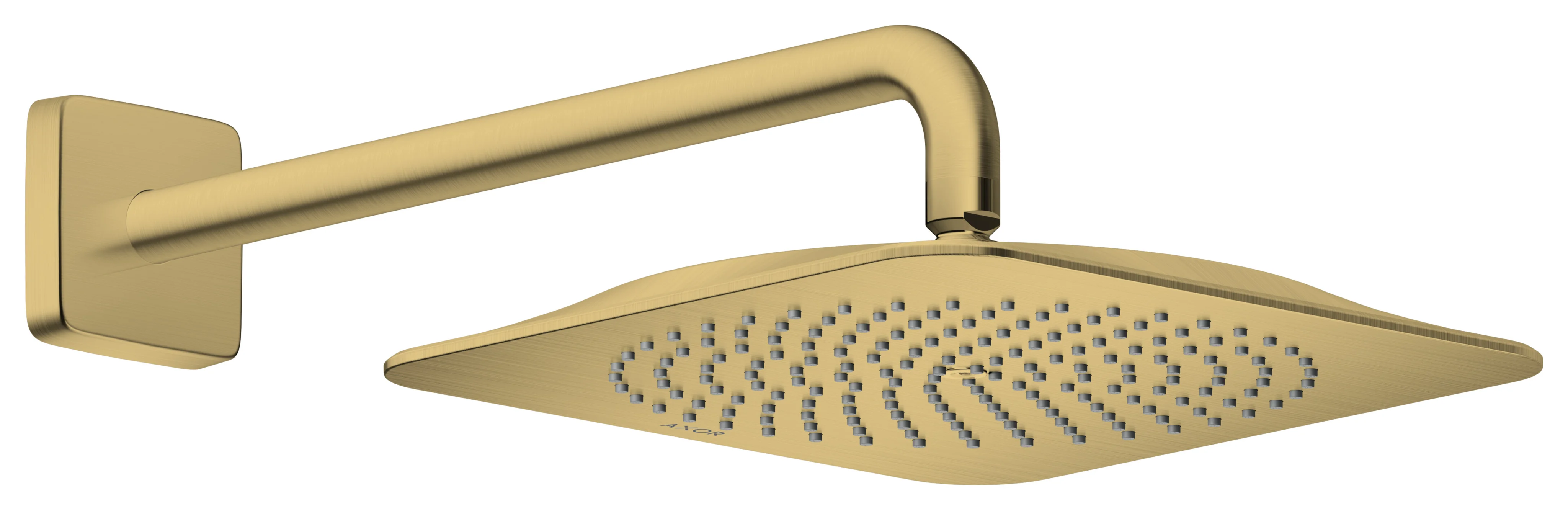Hansgrohe AXOR Citterio C Kopfbrause 270/270 1jet EcoSmart mit Brausearm BB, Brushed Brass, 390 mm Arm, PowderRain Strahlart