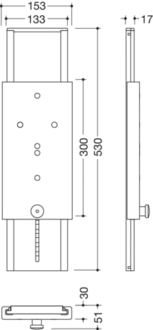 HEWI Installationsmaterial „LifeSystem“ Höhenverstellbare Platte SK-Griffe in Signalweiß matt HEWI Installationsmaterial „LifeSystem“ Höhenverstellbare Platte SK-Griffe in Signalweiß matt