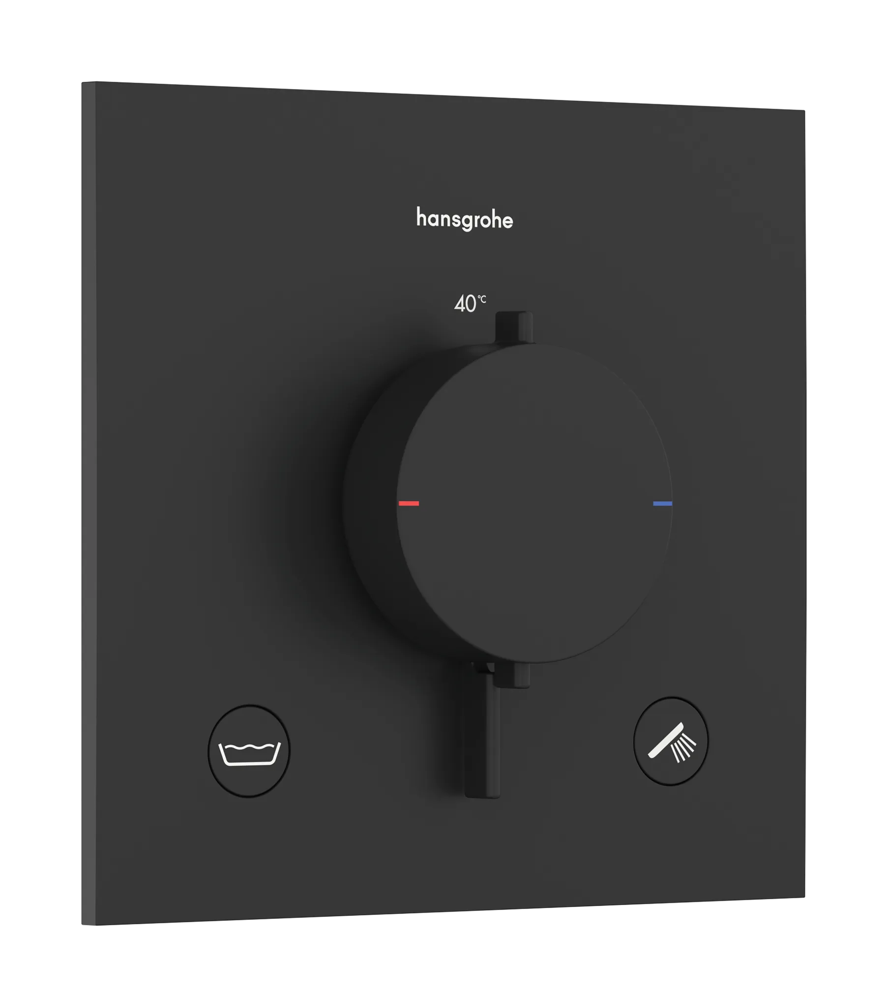 Hansgrohe Ecostat Comfort E Thermostat Unterputz, 2 Verbraucher, Mattschwarz, mit integrierter Sicherungskombination EN 1717 Hansgrohe Ecostat Comfort E Thermostat Unterputz, 2 Verbraucher, Mattschwarz, mit integrierter Sicherungskombination EN 1717
