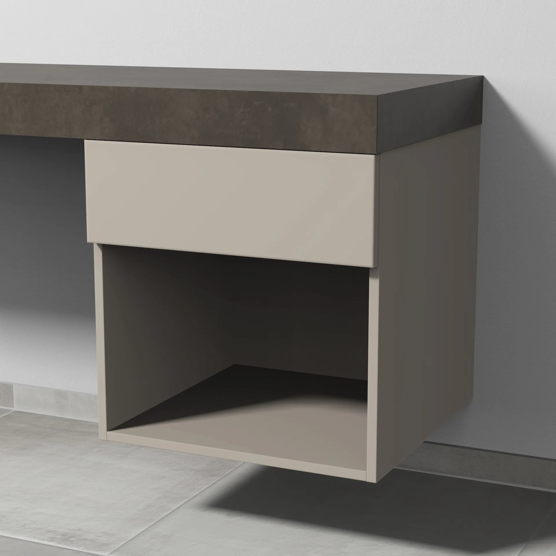 Sanipa Anbauschrank „2morrow“ 500 × 510 × 520 mm in Kaschmir (matt)