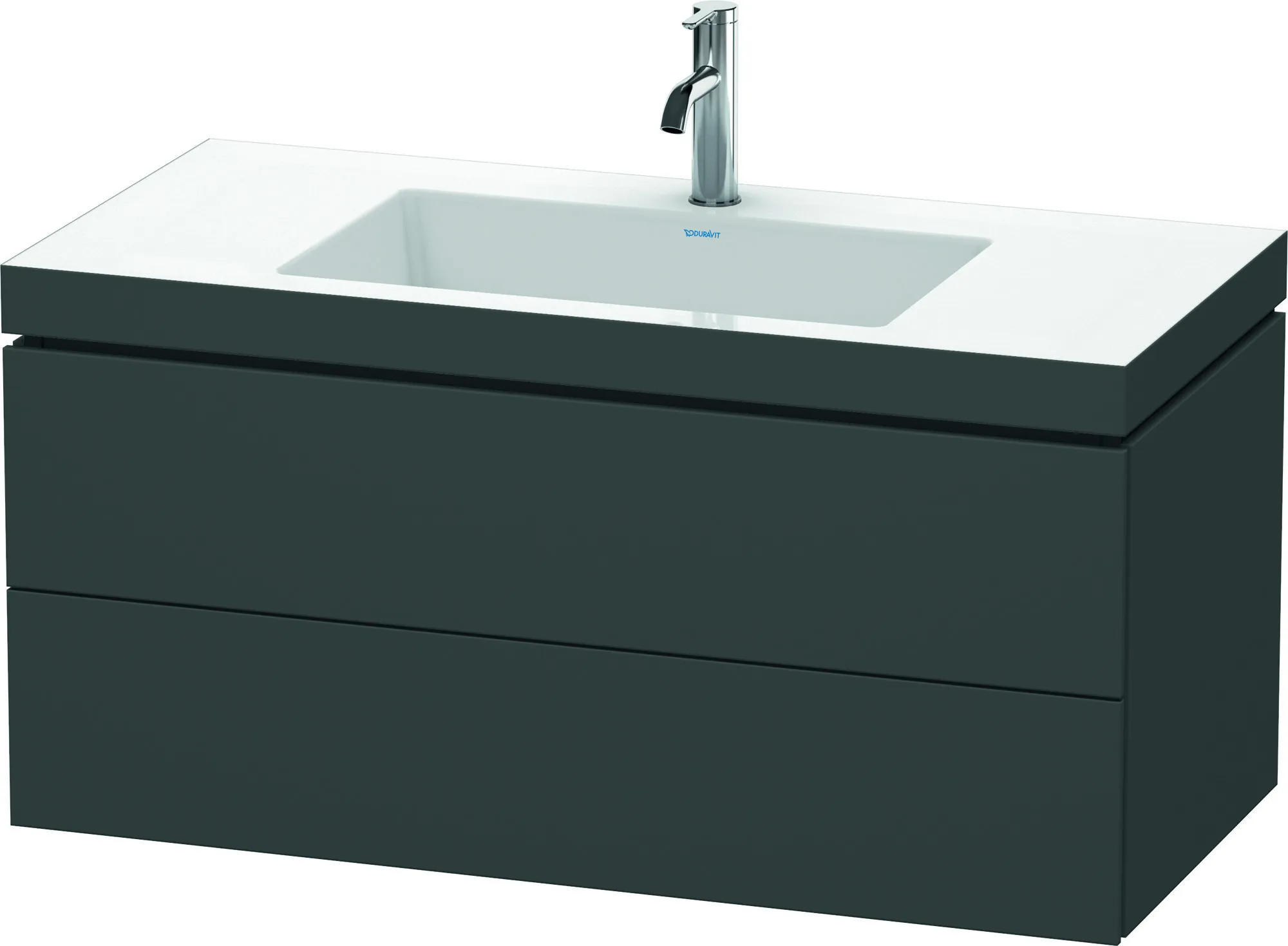 Duravit Möbelset c-shaped Set wandhängend wandhängend „L-Cube“ 100 × 50 × 48 cm Graphit Matt
