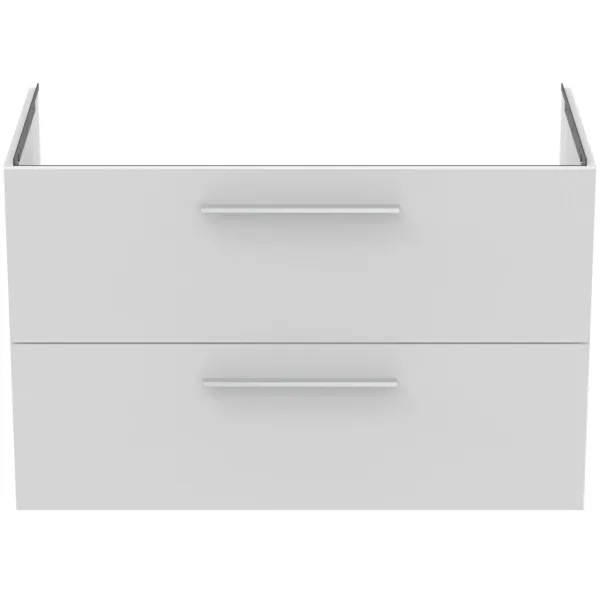 Möbelwaschtischunterschrank i.life B 2 Auszüge Siphonausschnitt auf der rechten Seite 1000x505x630mm Weiß matt