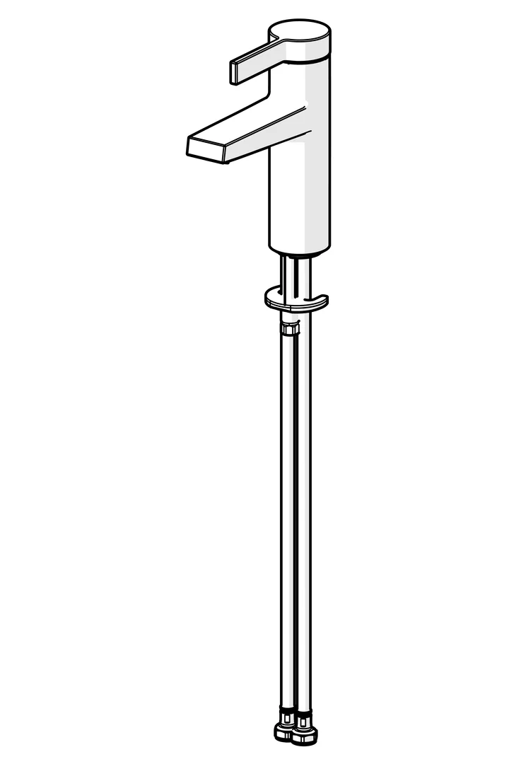 HansaLOFT Waschtischarmatur Einhebelmischer HansaLOFT 5753 Ausladung 114 mm DN15 Chrom