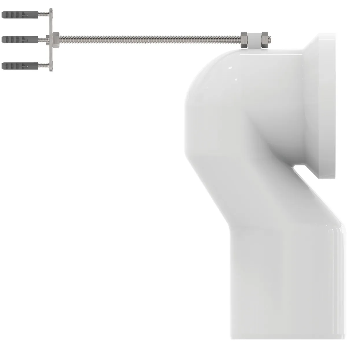 Ideal Standard Anschlussstutzen Tonic für senkrechten Abgang, Außenmaße 132x315x290 mm, Gewicht 0,5 kg