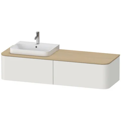 Duravit Waschtischunterschrank wandhängend „Happy D.2 Plus“ Nordic Weiß Seidenmatt Duravit Waschtischunterschrank wandhängend „Happy D.2 Plus“ Nordic Weiß Seidenmatt