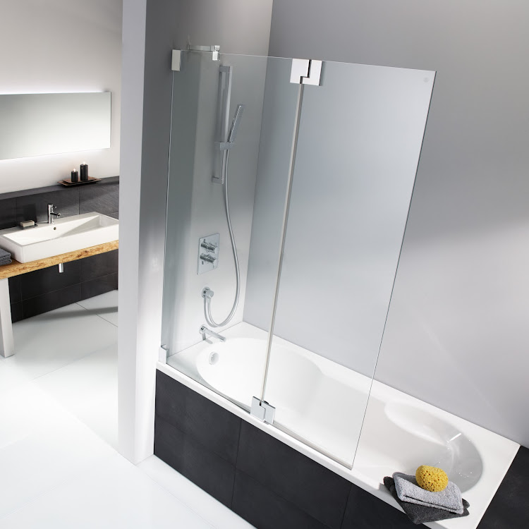HSK Badewannenaufsatz pendelbar 2-teilig an Festteil „K2“ Glas Linea 01 (80 cm) HSK Badewannenaufsatz pendelbar 2-teilig an Festteil „K2“ Glas Linea 01 (80 cm)