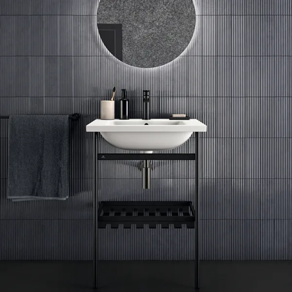 Waschbecken „i.lifeB“ 61 × 51 × 18 cm, Hahnlochposition mittig in Weiß Waschbecken „i.lifeB“ 61 × 51 × 18 cm, Hahnlochposition mittig in Weiß