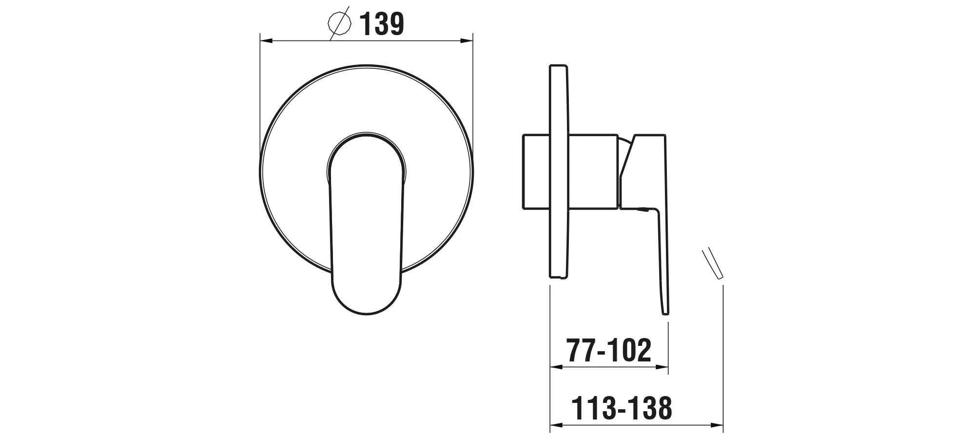 Laufen Einhebel-Wannenmischer Unterputz NEJA chrom, H321516 Laufen Einhebel-Wannenmischer Unterputz NEJA chrom, H321516