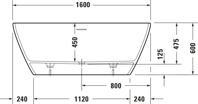 Duravit Badewanne „D-Neo“ freistehend oval 1600 × 750 mm, Mittelablauf mit Überlauf, in Weiß (matt) Duravit Badewanne „D-Neo“ freistehend oval 1600 × 750 mm, Mittelablauf mit Überlauf, in Weiß (matt)