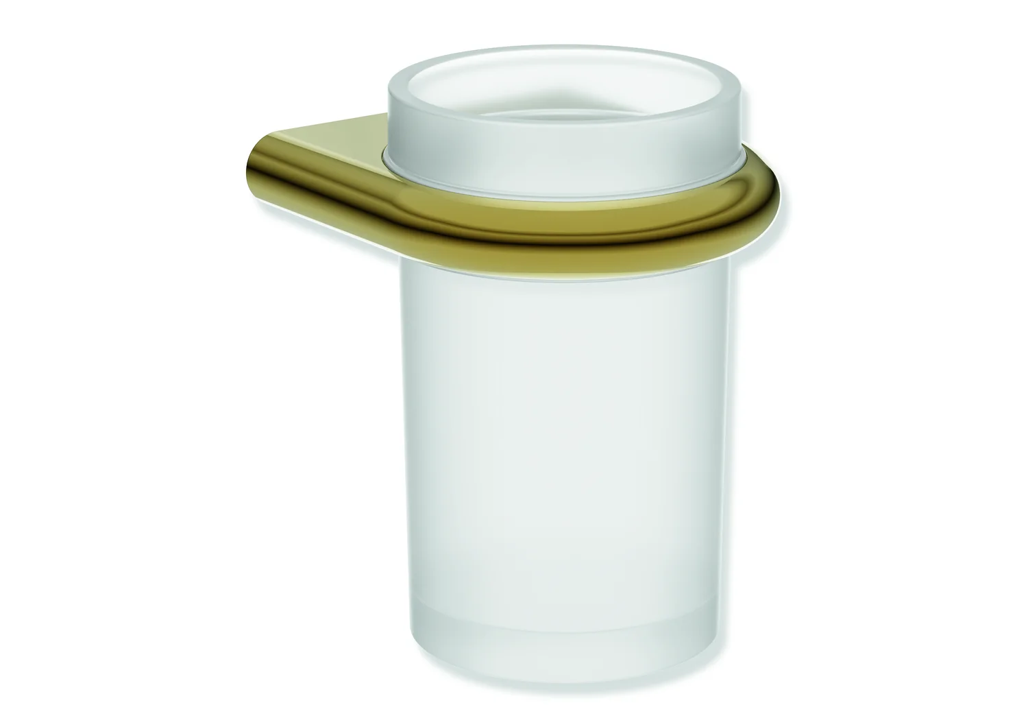 HEWI Glasbecher mit Halter Serie 480, PVD gold glänzend, 85 x 110 x 92 mm, Wandmontage HEWI Glasbecher mit Halter Serie 480, PVD gold glänzend, 85 x 110 x 92 mm, Wandmontage