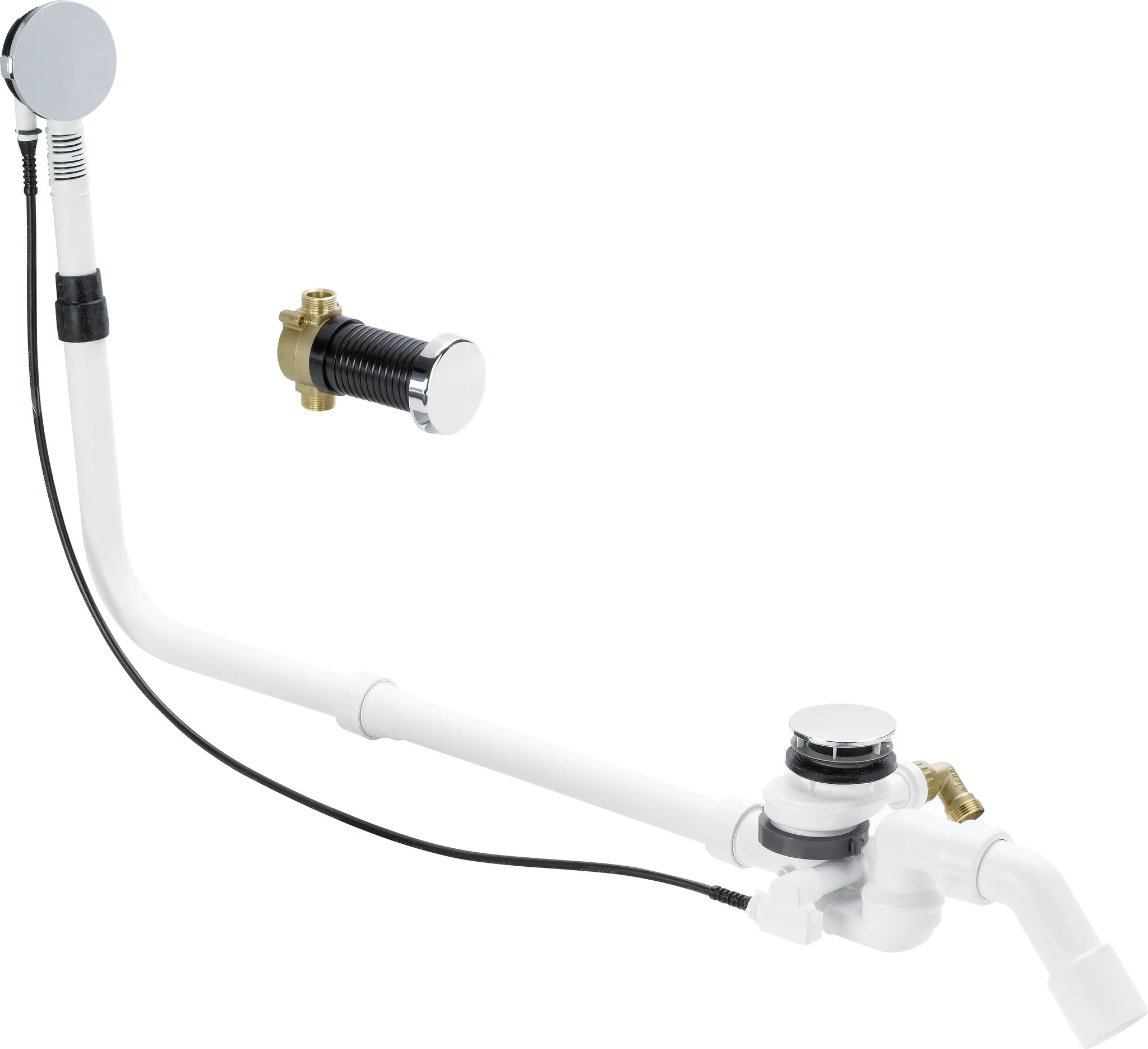 Viega Ab- und Überlaufgarnitur mit Zulauffunktion Modell 6145.6 „Multiplex Trio“ in 1070 mm × DN40 / 50 Kunststoff verchromt 19 cm Viega Ab- und Überlaufgarnitur mit Zulauffunktion Modell 6145.6 „Multiplex Trio“ in 1070 mm × DN40 / 50 Kunststoff verchromt 19 cm