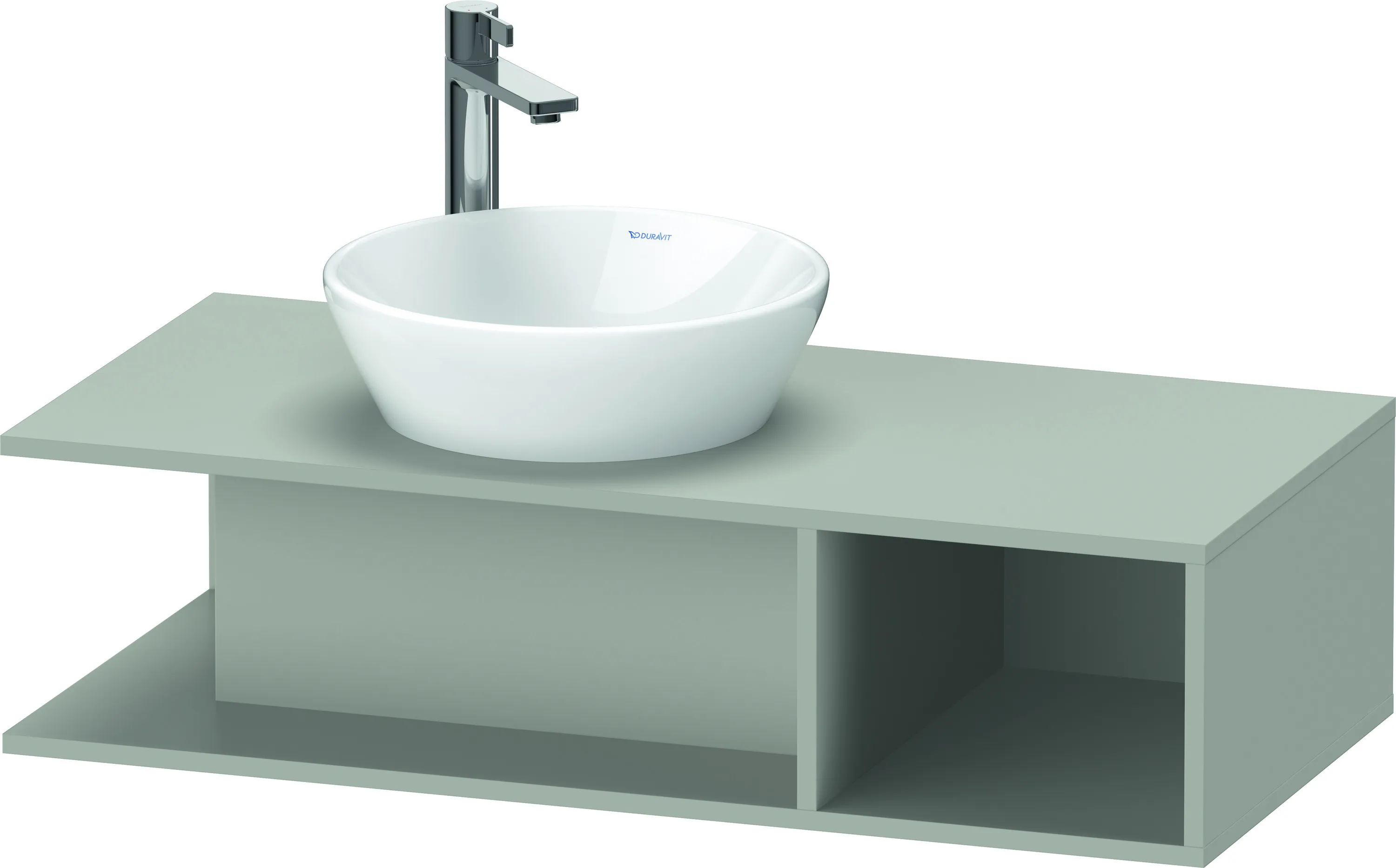 Duravit Waschtischunterschrank wandhängend „D-Neo“ 100 × 26 × 48 cm Betongrau Matt