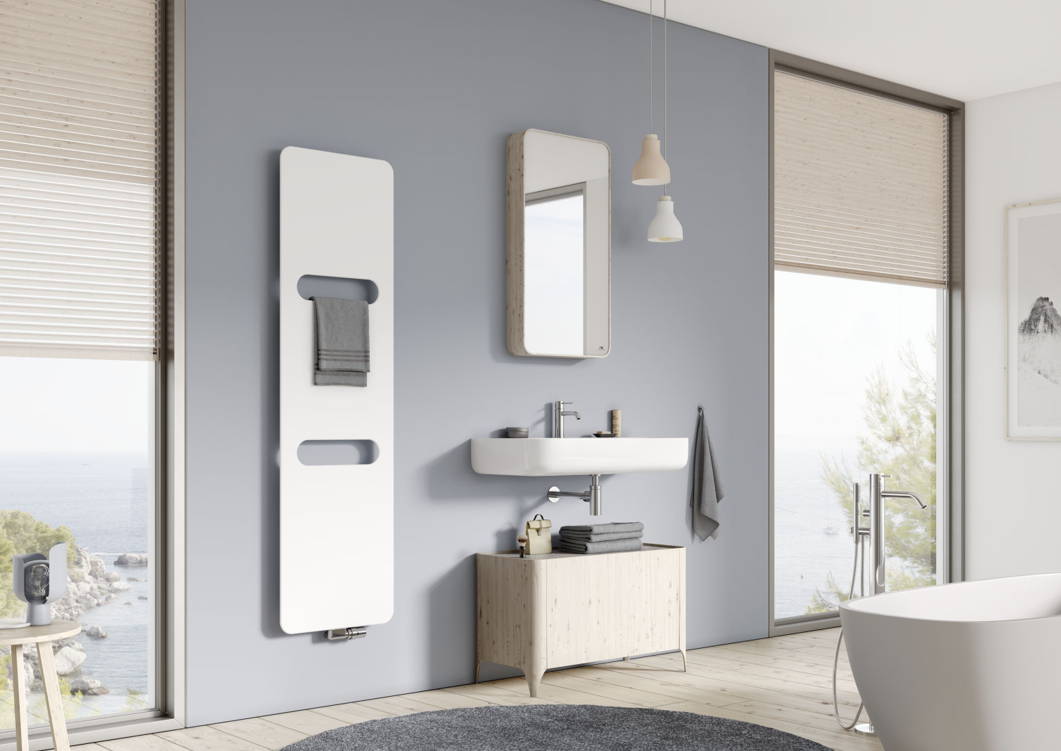 Kermi Design-Heizkörper „Oni®“ 50 × 140 cm in Graphit Metallic Kermi Design-Heizkörper „Oni®“ 50 × 140 cm in Graphit Metallic