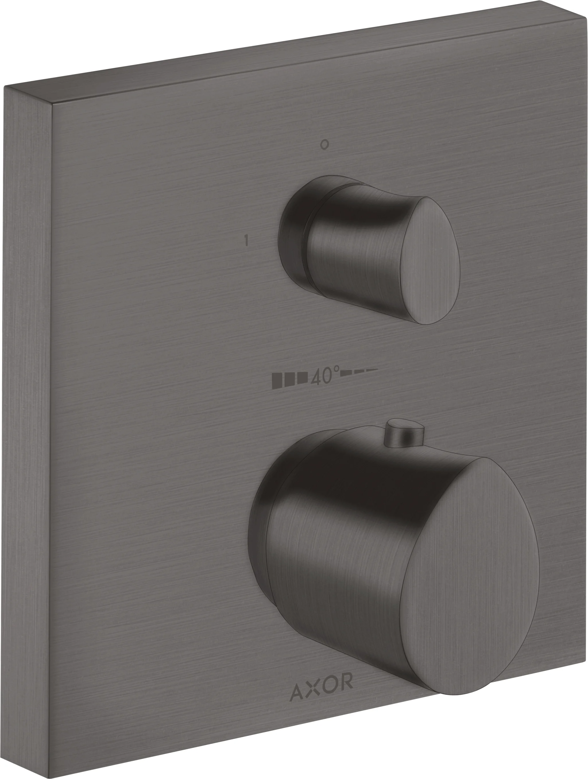 Hansgrohe AXOR Starck Organic Thermostat Unterputz mit Absperrventil, Brushed Black Chrome