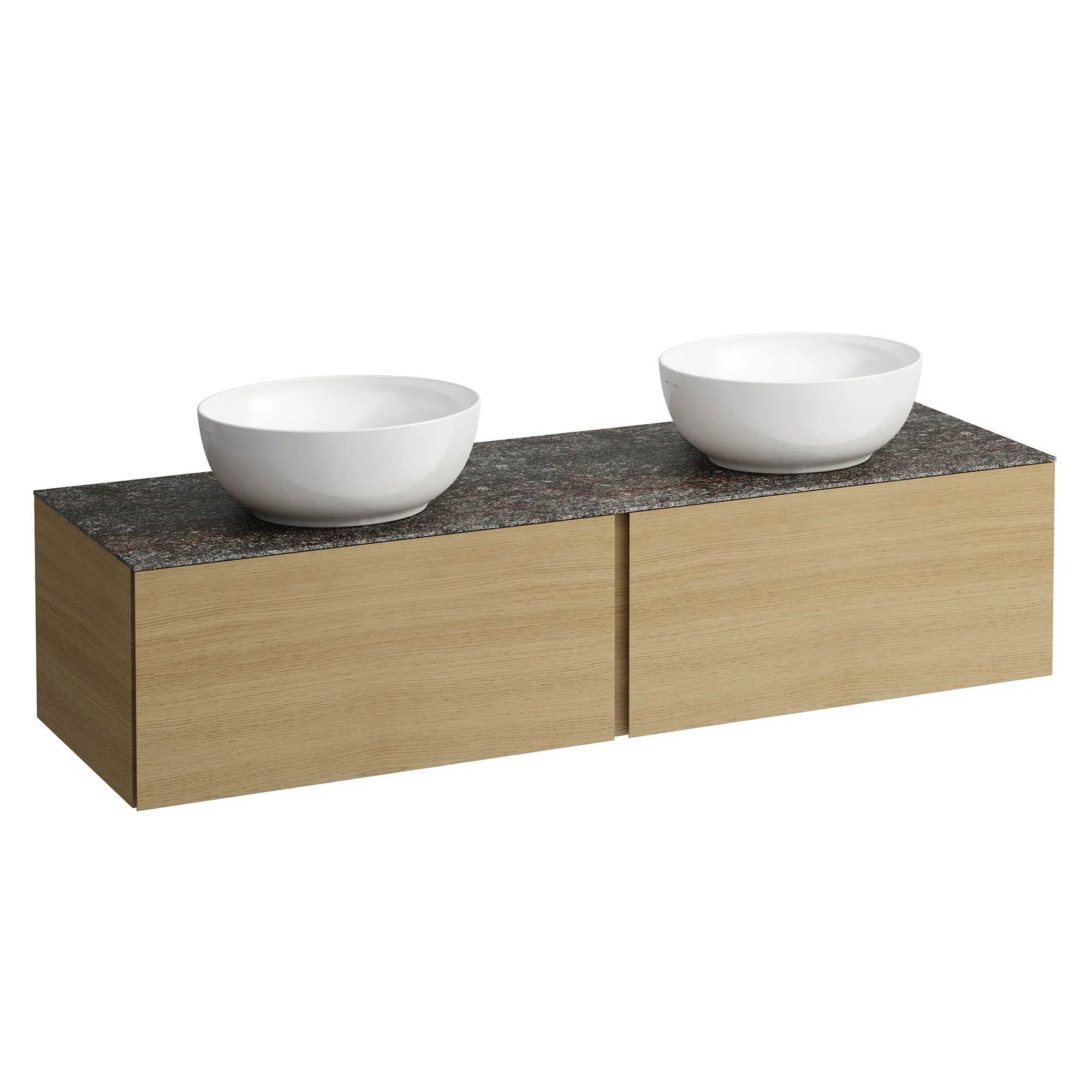 Laufen Schubladenelement „Ilbagnoalessi“ 1600 × 370 × 500 mm Eiche hell, ohne Hahnlochbohrung, links und rechts Laufen Schubladenelement „Ilbagnoalessi“ 1600 × 370 × 500 mm Eiche hell, ohne Hahnlochbohrung, links und rechts