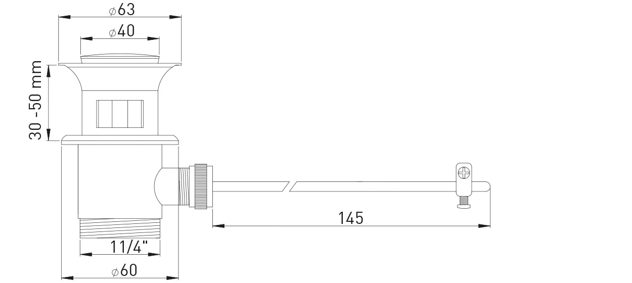 AS Excentergarnitur Edelstahloptik 1 1/4″ mit Überlaufschlitzen AS Excentergarnitur Edelstahloptik 1 1/4″ mit Überlaufschlitzen