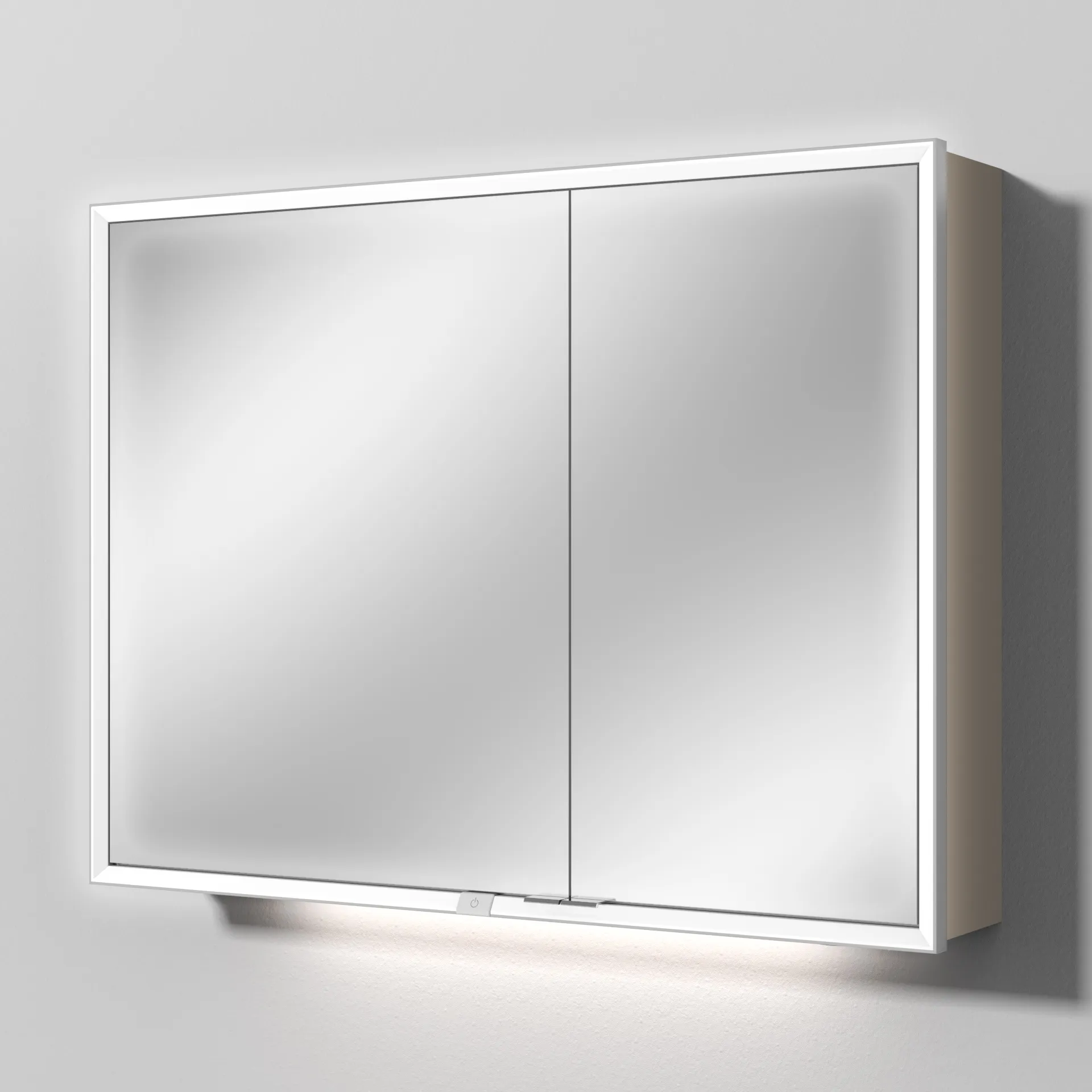 Sanipa Wandvorbau Spiegelschrank „Milo“ 1000 × 750 × 168 mm in Sandgrau (matt)