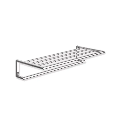 HEWI System 162 Badetuchablage m. Handtuchstange chrom 618mm breit