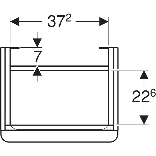 Smyle Square Unterschrank für Handwaschbecken, mit einer Tür: 44.2x61.7x35.6cm, weiß, Breite Waschtisch=45cm, Tür=Anschlag rechts