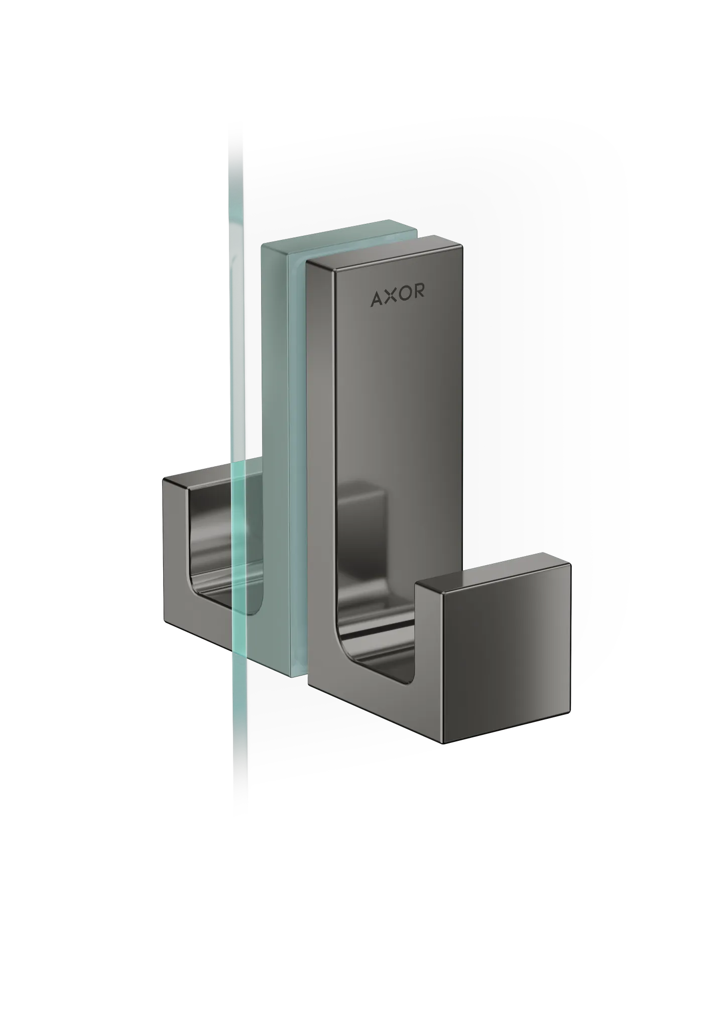 Hansgrohe AXOR Universal Rectangular Duschtürgriff, Polished Black Chrome Hansgrohe AXOR Universal Rectangular Duschtürgriff, Polished Black Chrome