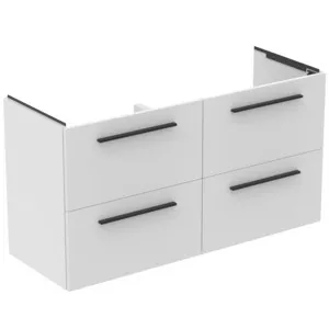 Ideal Standard Möbeldoppelwaschtischunterschrank i.life A 4 Auszüge 1200x440x630mm Weiß matt