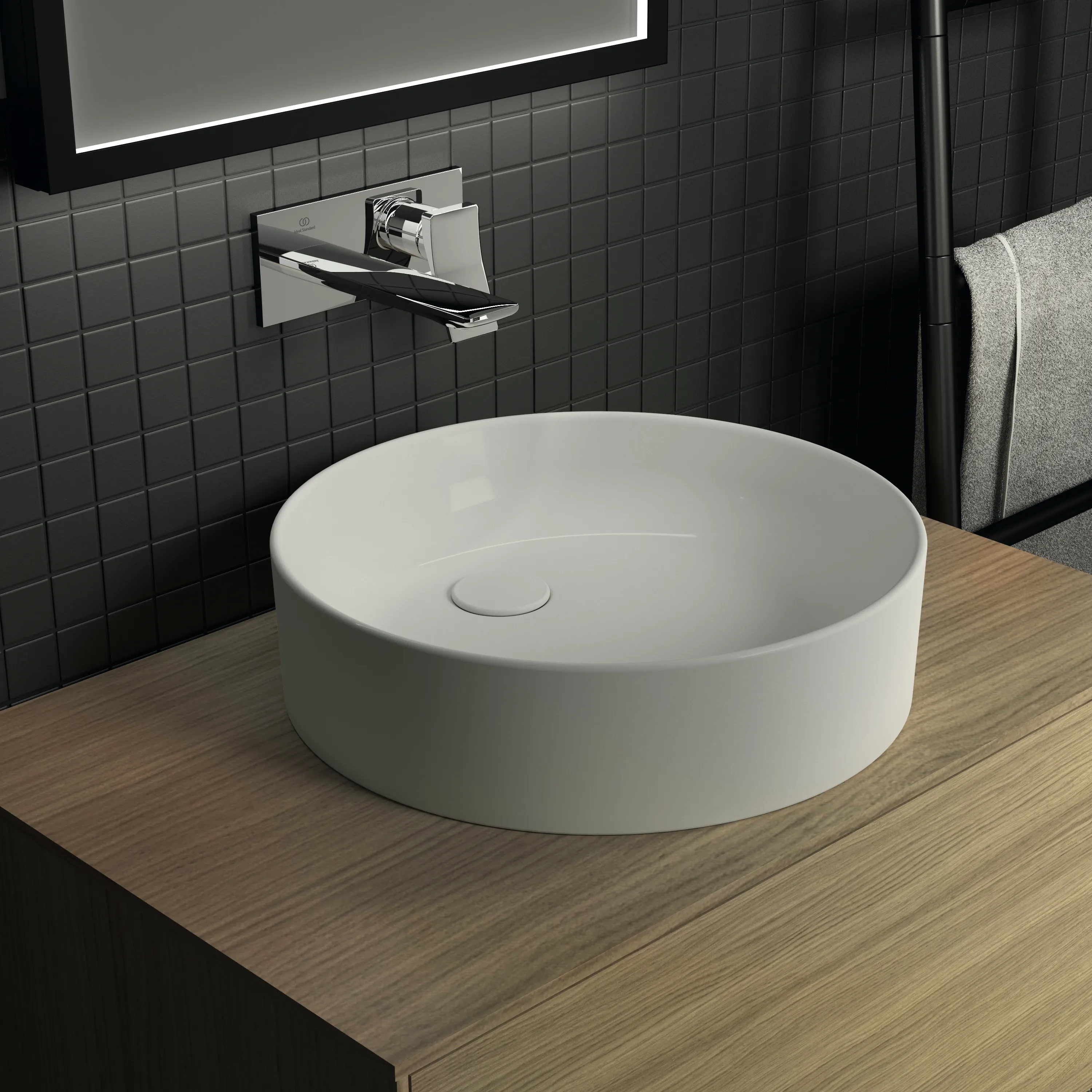 Waschbecken „Conca“ 45 × 45 × 11 cm in Weiß Waschbecken „Conca“ 45 × 45 × 11 cm in Weiß