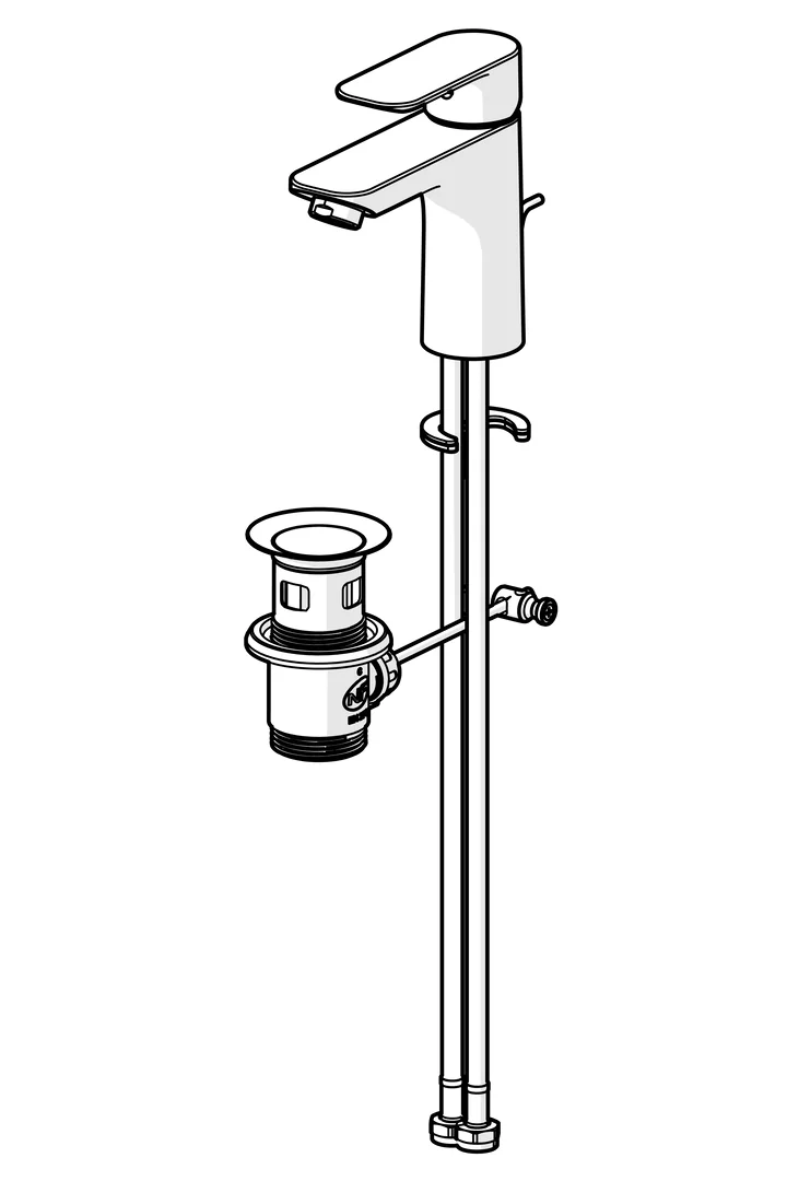 HansaBASIC EHM Waschtischbatterie HansaBASIC XL 5550 Ablaufgarnitur mit Zugstange Ausladung 112 mm DN15 Chrom HansaBASIC EHM Waschtischbatterie HansaBASIC XL 5550 Ablaufgarnitur mit Zugstange Ausladung 112 mm DN15 Chrom