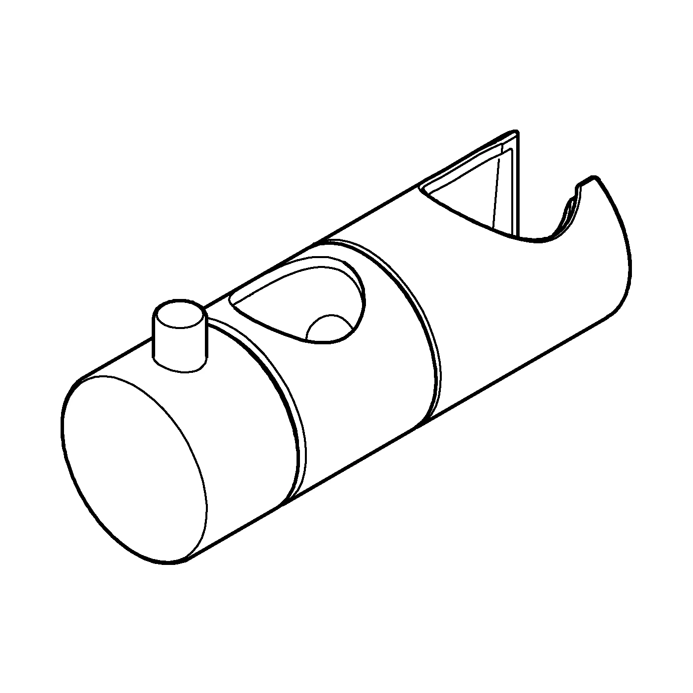 Gleitelement 12140, für Brausestangen & Duschsysteme mit Durchmesser 22,0 mm, chrom