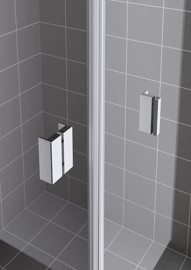 Kermi bewegliche Seitenwand beweglich links für Ecke „RAYA“ Glas SR Opaco, Profile Silber Mattglanz, BV: 870 - 900 mm GAK: 855 - 885 mm WE: 880 - 910 mm H: 1850 mm