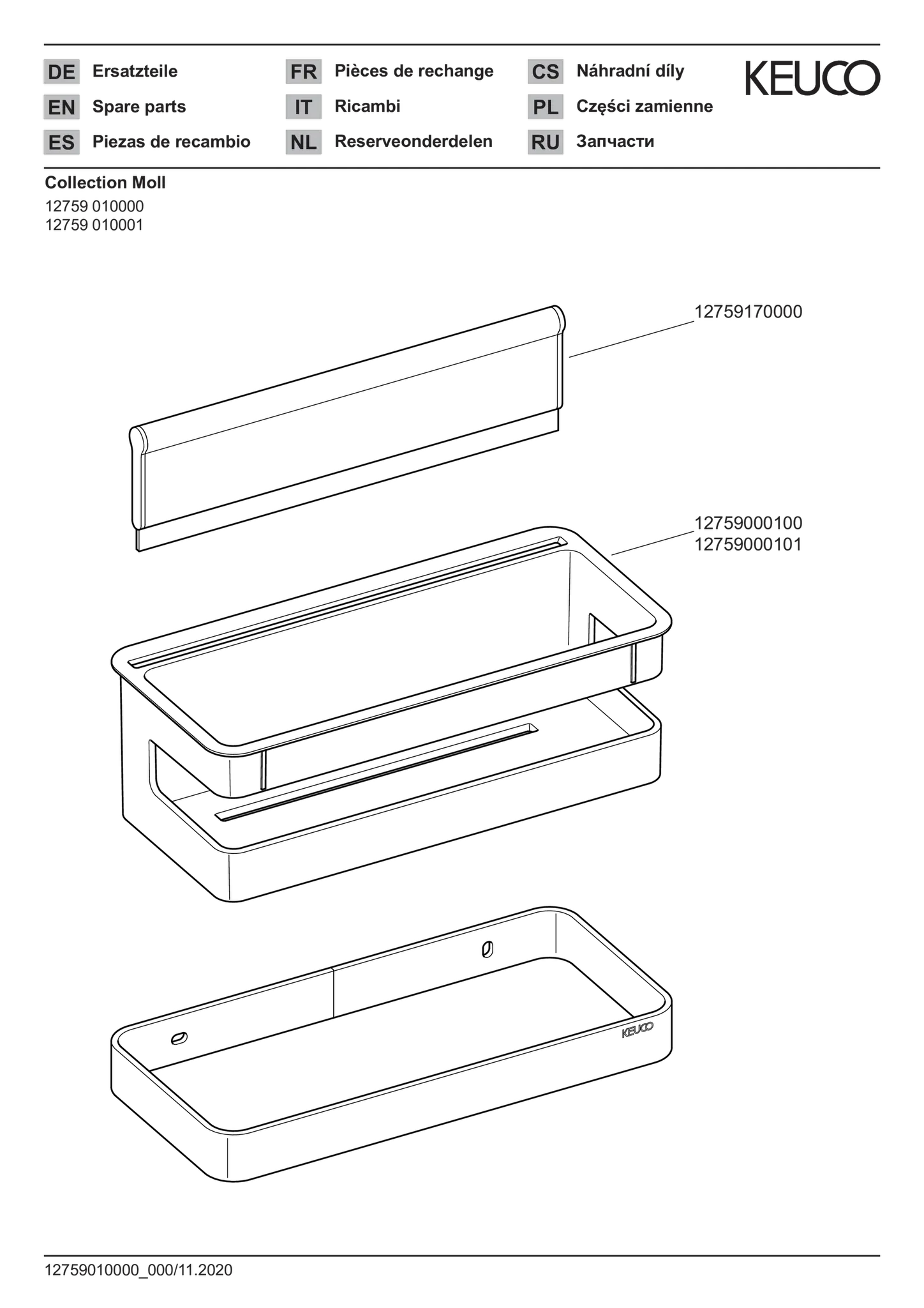 Collection Moll Duschkorb Kunststoff-Einsatz anthrazit mit Glasabzieher verchromt Collection Moll Duschkorb Kunststoff-Einsatz anthrazit mit Glasabzieher verchromt