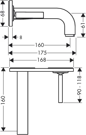 Waschtischmischer UP Axor Citterio F-Set chrom kurzer Auslauf mit Platte Waschtischmischer UP Axor Citterio F-Set chrom kurzer Auslauf mit Platte