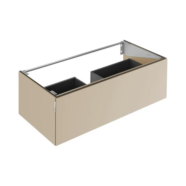 KEUCO Waschtischunterschrank mit Auszug „Edition 11 Art“ Sand (Lack, seidenmatt), Sand (Lack, seidenmatt), ohne Beleuchtung 1200 × 350 × 490 mm