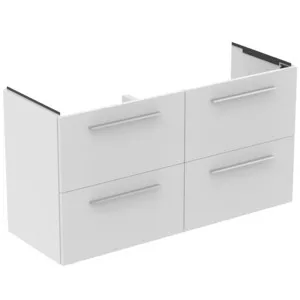 Ideal Standard Möbeldoppelwaschtischunterschrank i.life A 4 Auszüge 1200x440x630mm Weiß matt