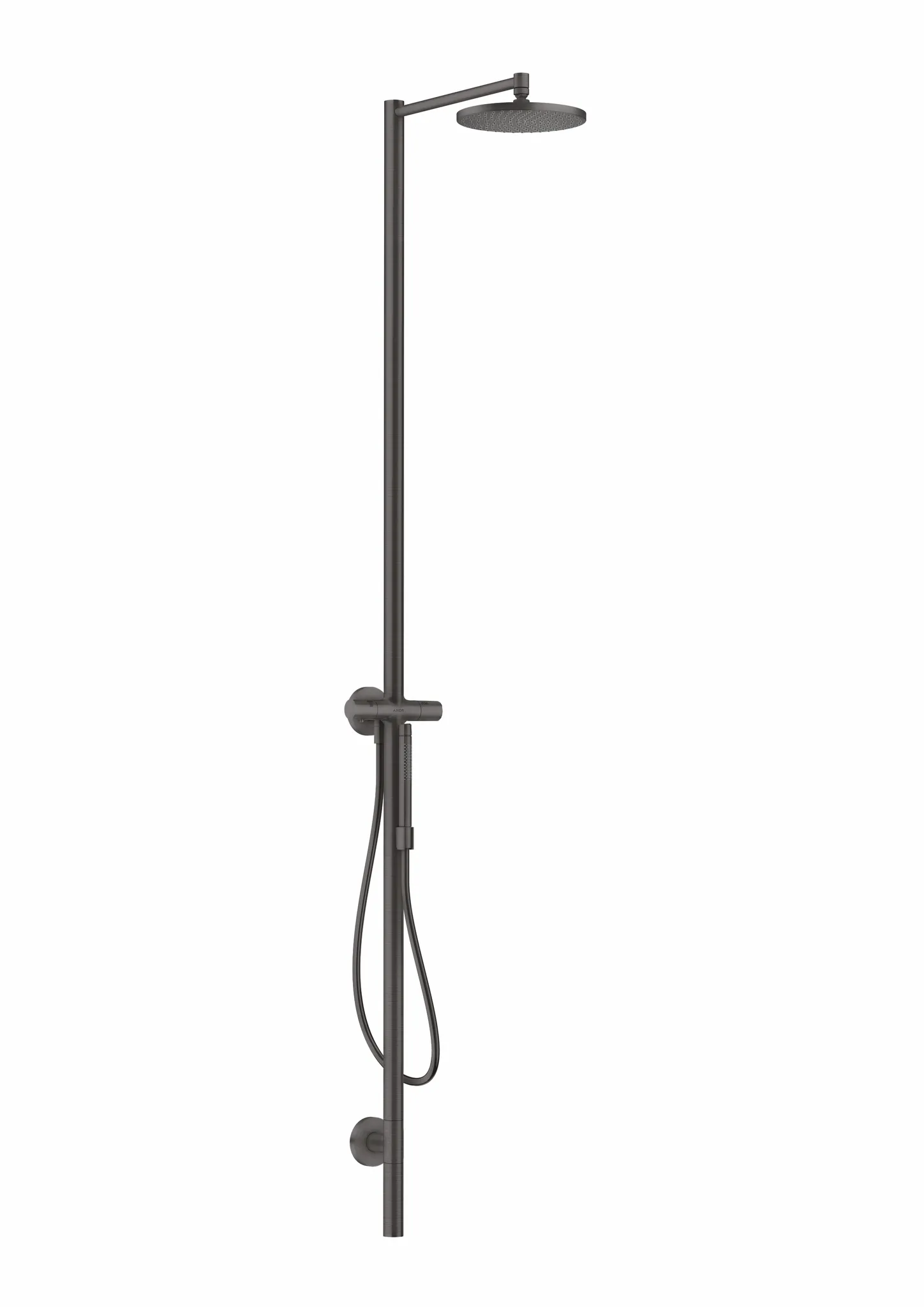 Hansgrohe AXOR Starck Nature Duschsäule mit Kopfbrause 240 1jet, Brushed Black Chrome